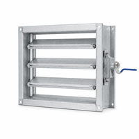 Vanne de régulation de débit d'air rectangulaire galvanisée, amortisseur marche/arrêt, anticorrosion, pour HVAC, bâtiment commercial, ventilation industrielle