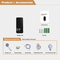 Chauffe-eau instantané intelligent de haute qualité 5,5 kW avec télécommande, certifié ETL pour la maison et la salle de bain, vente en gros