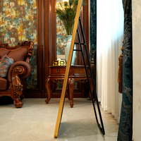 Miroir de luxe avec cadre en or pour décoration murale de salon-Style moderne, artisanat de qualité supérieure et construction durable