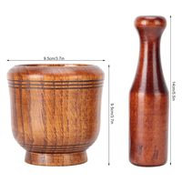 Ensemble mortier et pilon en bois, broyeur d'épices manuel, presse-ail, presse-poivre, écraseur de gingembre, ensemble de broyeurs d'herbes et d'épices