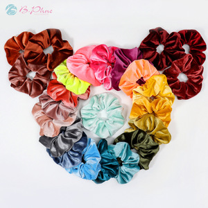 B. phne Nhanh Chóng Vận Chuyển 24 Màu Sắc Thiết Kế Cổ Điển Đàn Hồi Tóc Ban Nhạc Phụ Nữ Đầy Màu Sắc Nhung Tóc Scrunchies - Product Image 3