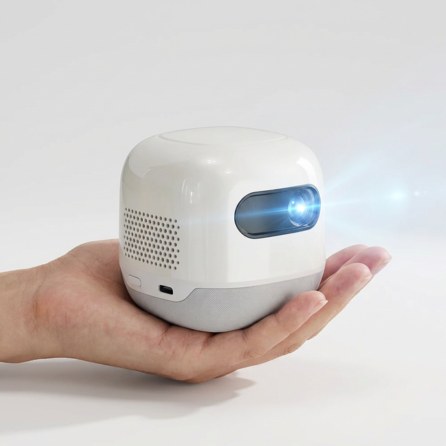 Mini Portable 4K Android Smart Projector with 5G for Bluetooth 13\" 3D Auto Focus Short Rechargeable 2G Battery for Home Outdoor