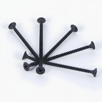 Vis à tarauder pour plaques de plâtre en gypse phosphate noir de classe 4 de la marque Yz, filetage standard M3.5, tête plate, revêtement en zinc, acier de 12 mm