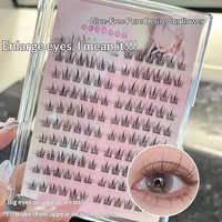 Faux cils synthétiques auto-adhésifs sans colle, 120 pièces, grande capacité, en forme de tournesol, naturels, réalistes, segmentés