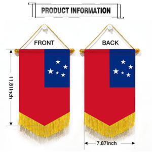 Wholesale 20x30cm Mini Pennant Car Flags Samoa Wall Decor Digital Printing Satin Material <b>Small</b> Ornaments Display Accessories - Product Image 4