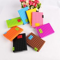 Cahier de ligne horizontale d'écriture en Silicone de décompression avec décor Cubes cadeau de bloc de construction d'anniversaire idéal pour les enfants