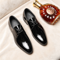 Herren Lackleder Oxford-Schuhe Schwarz Hochglanz Formelle Anzugschuhe für Smoking Hochzeit Büro Übergrößen EU 39 - 46