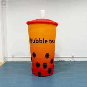 Gobelet à bulles géant gonflable de 6,5 pieds, attrayant, avec logo personnalisé, pour <span class=keywords><strong>la</strong></span> promotion des boutiques de boissons/marchés. - Product Image 2