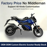 Moto électrique pour adultes homologuée pour la route, norme européenne, 2500W, scooter électrique haute vitesse, OEM ODM, usine directe, stock disponible