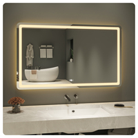 Miroir intelligent pour salle de bain, miroir LED avec écran tactile, miroir de salle de bain anti-buée avec lumière