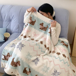 <span class=keywords><strong>Limeng</strong></span> ผ้าห่มพกพาผ้ากำมะหยี่บาง100% เป็นมิตรกับสิ่งแวดล้อมลายการ์ตูนสไตล์ยุโรปอเมริกันฤดูร้อน - Product Image 2