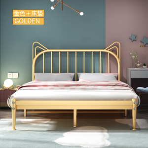 <span class=keywords><strong>Letto</strong></span> in ferro europeo per bambini, singolo/<span class=keywords><strong>matrimoniale</strong></span>, stile Mid-Century moderno, pieghevole, per hotel, appartamenti e affitti. - Product Image 2
