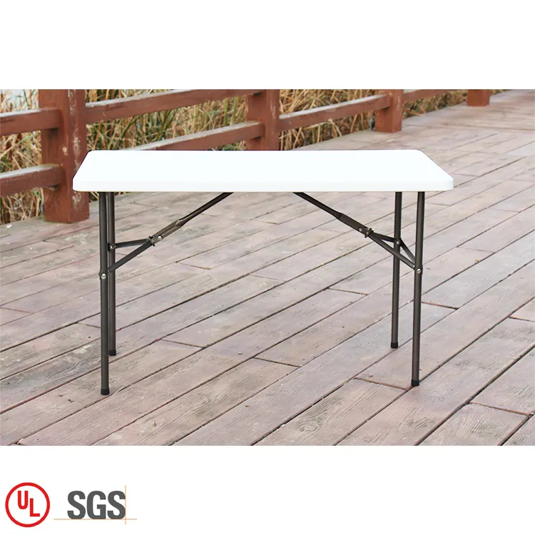 Китайский поставщик ПВХ складной стол белый 4FT пластиковый складной прямоугольный стол для пикника