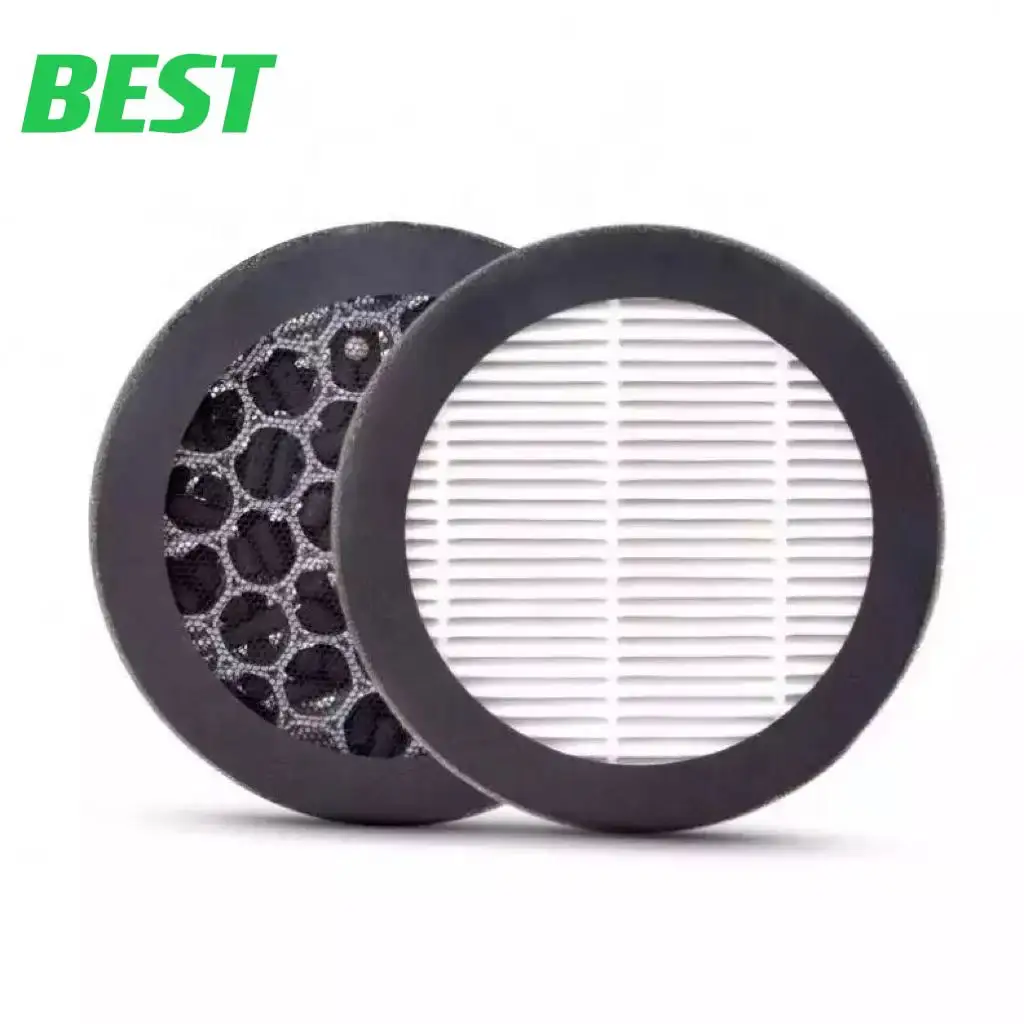 White blue OEM mini round hepa filter active carbon air filter H11 H12 H13 H14 hepa filter Air Replacement for Air Purifier