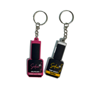 Llavero promocional de PVC de doble cara, lavable, suave, de policloruro de vinilo, personalizado de fábrica OEM para bienes raíces - Product Image 5