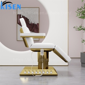 KISEN Modern 3 Motors White Electric Massage Bed Facial Treatment Salon Furniture <b>Table</b> Cosmetic Beauty Salon Bed for SPA Center - Product Image 6