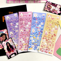 Autocollants de décoration pour bricolage, mignon décor holographique en forme d'ourson, lapin, ours, journal à main, 30 pièces