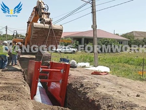 <span class=keywords><strong>Solutions</strong></span> d'étaiement de sécurité de boîtes de tranchée en aluminium en acier réglables de Lianggong pour le coffrage concret de construction d'excavation - Product Image 5