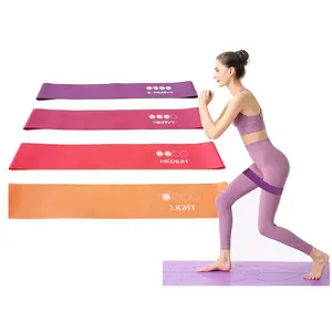 Mini bandas de bucle de 5 niveles para gimnasio en casa, yoga, pilates, ejercicio, cinta de resistencia personalizada