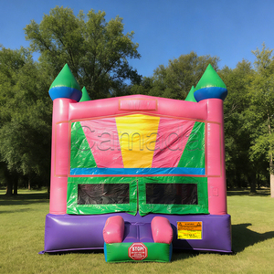 Juguetes Inflables para Niños al Aire Libre, Casa de Brinco Inflable Grande, Trampolín Amarillo con Diseño de Mármol, Nuevo Castillo Inflable - Product Image 5