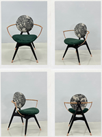 Chaises de salle à manger en or de haute qualité