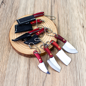 Mini Navaja de Bolsillo con Llavero y Funda de Cuero, Pequeños Cuchillos EDC, Abridor de Cajas de Paquetes Express - Product Image 1