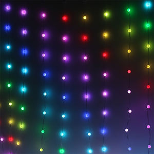 IP65 DC12V P100mm 2m * 2m 400Leds temizle tel RGB peri akıllı perde ışık düğün noel akıllı <span class=keywords><strong>LED</strong></span> perde ışık - Product Image 4