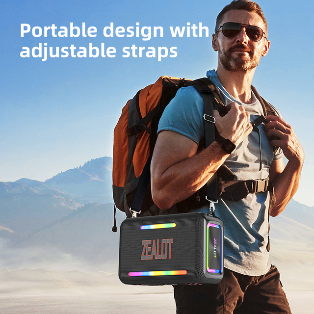 120W Wireless Speaker 24000mAh IPX6 RGB Light Power Bank TWS for 5.3 Deep Bass Memory Card Support Mobile Phone Party