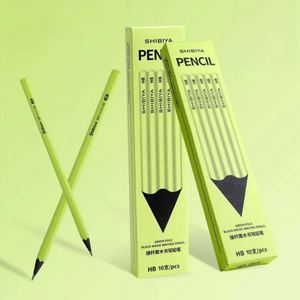 Black Wood Pencil with Green Barrel Promotional Children's Pencils Wholesale <b>Boxed</b> Premium Pencils with Custom logo for Schools - Product Image 1