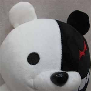 Nueva llegada suave felpa blanco y negro oso loco regalo de Halloween <span class=keywords><strong>Danganronpa</strong></span> Monokuma Cosplay oso de peluche muñeca - Product Image 4
