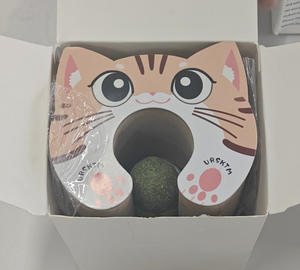 Patas retorcidas plegables resistentes al desgaste, sin desprendimiento, divertido estilo acordeón, Tarjeta para rascar gato, juguete de cartón corrugado con bola de campana - Product Image 6