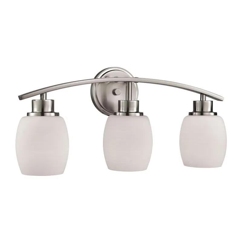 ห้องนั่งเล่น Minimalist แปรงนิกเกิลผนัง Sconces โคมไฟหรูหราสีขาวแก้วโอปอลตกแต่งโคมไฟผนังแก้วสําหรับห้องนอน