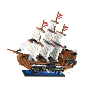 Aangepaste Nano Blokken Keizerlijke Oorlogsschip Diamant Bouwsteen Model Mini Bakstenen Speelgoed