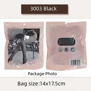 Collants sans entrejambe pour femmes, ultra-fins, transparents, longueur intégrale, couleur unie noire, en Spandex et Nylon, pour usage quotidien - Product Image 4