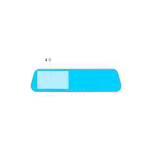 Excellente qualité 1200 pixels 4.3 Pouces Double Lentille Voiture <span class=keywords><strong>Dash</strong></span> Caméra DVR Enregistreur Vidéo Rétroviseur En <span class=keywords><strong>promotion</strong></span> - Product Image 1
