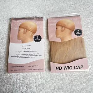 Lot de 2 bonnets de perruque en dentelle HD, souples et extensibles, couleur chair, accessoires pour perruques - Product Image 2