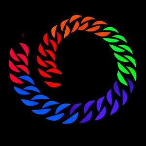 New Hot Sale Luxus Gold Edelstahl Haustier halsband 32mm bunt leuchtende kubanische Kette Metall Hunde halsband für Bulldogs - Product Image 2