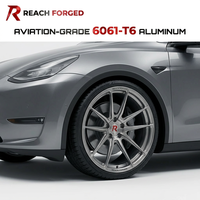 Jantes forgées Reach Forged Monoblock 6061-T6 V-Spoke Noir Satiné 20 pouces 5x114.3 pour Tesla Model Y
