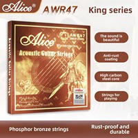 Alice Folk Acoustic Guitar String Set 6 Strings Per Set AWR47 Steel Phosphor Bronze Coated Light Durable Professional Concert