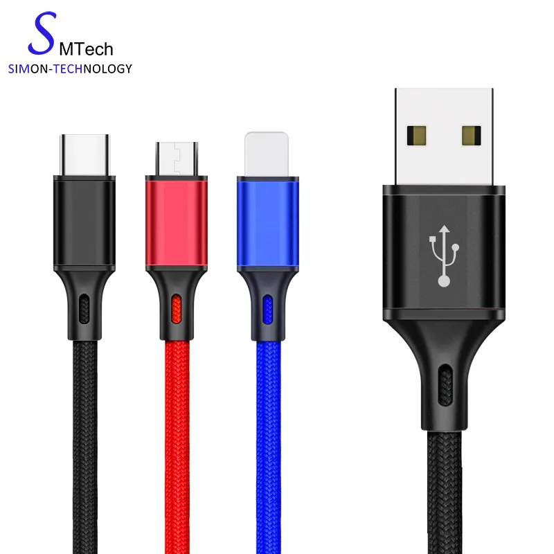 Type-c Charger Cable Nylon Braided Cable 1M/2M/3M Type c Cable For Huawei P30 pro
