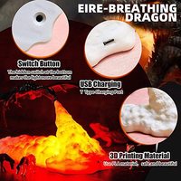 Lampe lunaire Dragon de Feu, Lampe de Nuit Imprimée en 3D, Lampes à Lave, Lampe Lune LED avec USB Rechargeable, Lampes Dragons de Glace