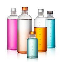 Bouteille d'eau en verre à haute teneur en borosilicate verres à eau verre personnalisé glace chaude récipient à boire bouteille de café bouteille de lait