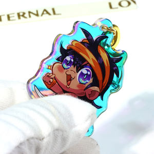 LLavero de Anime brillante de doble cara de cristal Noriaki Kakyoin DIY, adecuado para decoración de COLLAR COLGANTE - Product Image 3