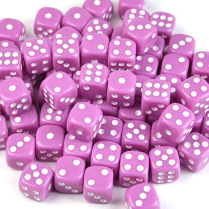 סט קוביות אקריליק כחולות 6 צדדיות 14 מ\\\"מ למשחקי לוח או קלפים, סיטונאי בכמויות גדולות - Product Image 2