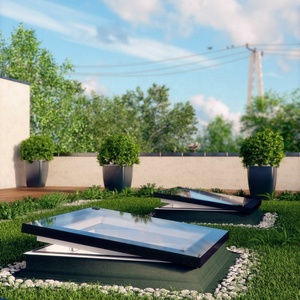 Fenêtres de toit Acoustique Aluminium Double Volet Verre Trempé Extérieur Fenêtre Pivotante Bureau Immeuble Résidentiel Toit de lucarne - Product Image 1