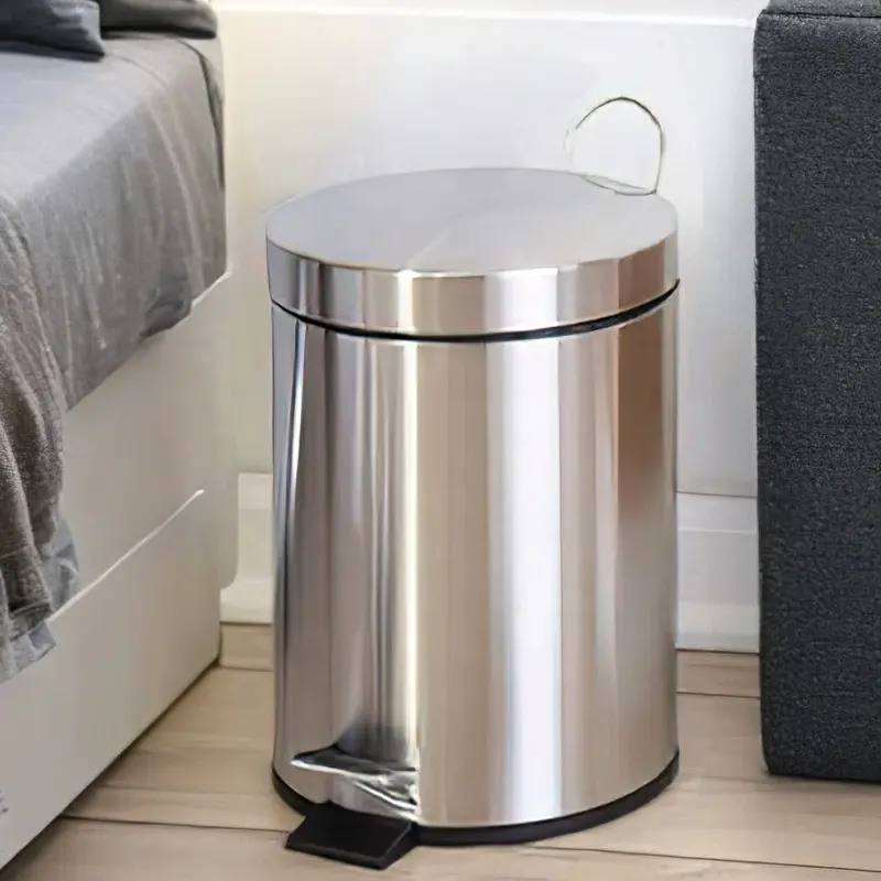 Alta qualidade Eco-Friendly Household Office Hotel Cozinha Use Metal Dustbins 5L & 20L Pedal Lixo pode Lixeira