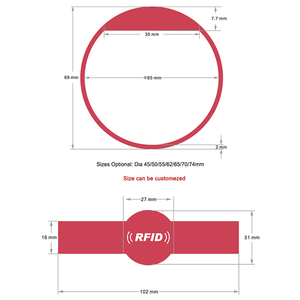 Échantillon gratuit Bracelet en silicone RFID NFC Bracelet RFID UHF fréquence 960mhz - Product Image 2