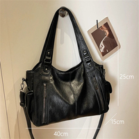 Bolso Hobo Retro Personalizado con Cremallera, Logotipo Personalizado de Fábrica, Bandolera de Cuero PU Suave, Bolso de Uso Diario, Proveedor para Tiendas de Moda OEM