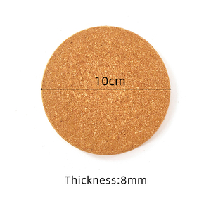 Posavasos de corcho natural de alta calidad <span class=keywords><strong>CAINA</strong></span> Posavasos de corcho para bebida Posavasos redondos de corcho - Product Image 6