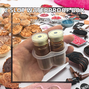 批发化妆品护肤品10ml 2槽防水透明PP塑料肽小瓶盒3ml 2瓶架 - Product Image 2